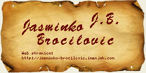 Jasminko Broćilović vizit kartica